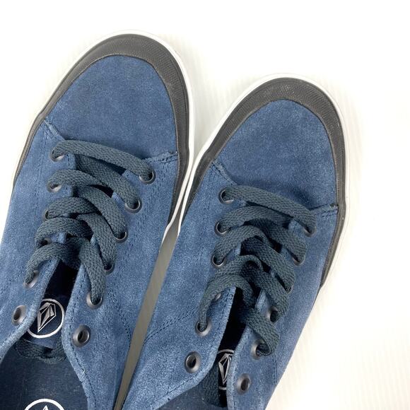 VOLCOM Leeds Blue Suede Skate Shoes Men's Size 8 Skater Sneakers Casual - Picture 12 of 14